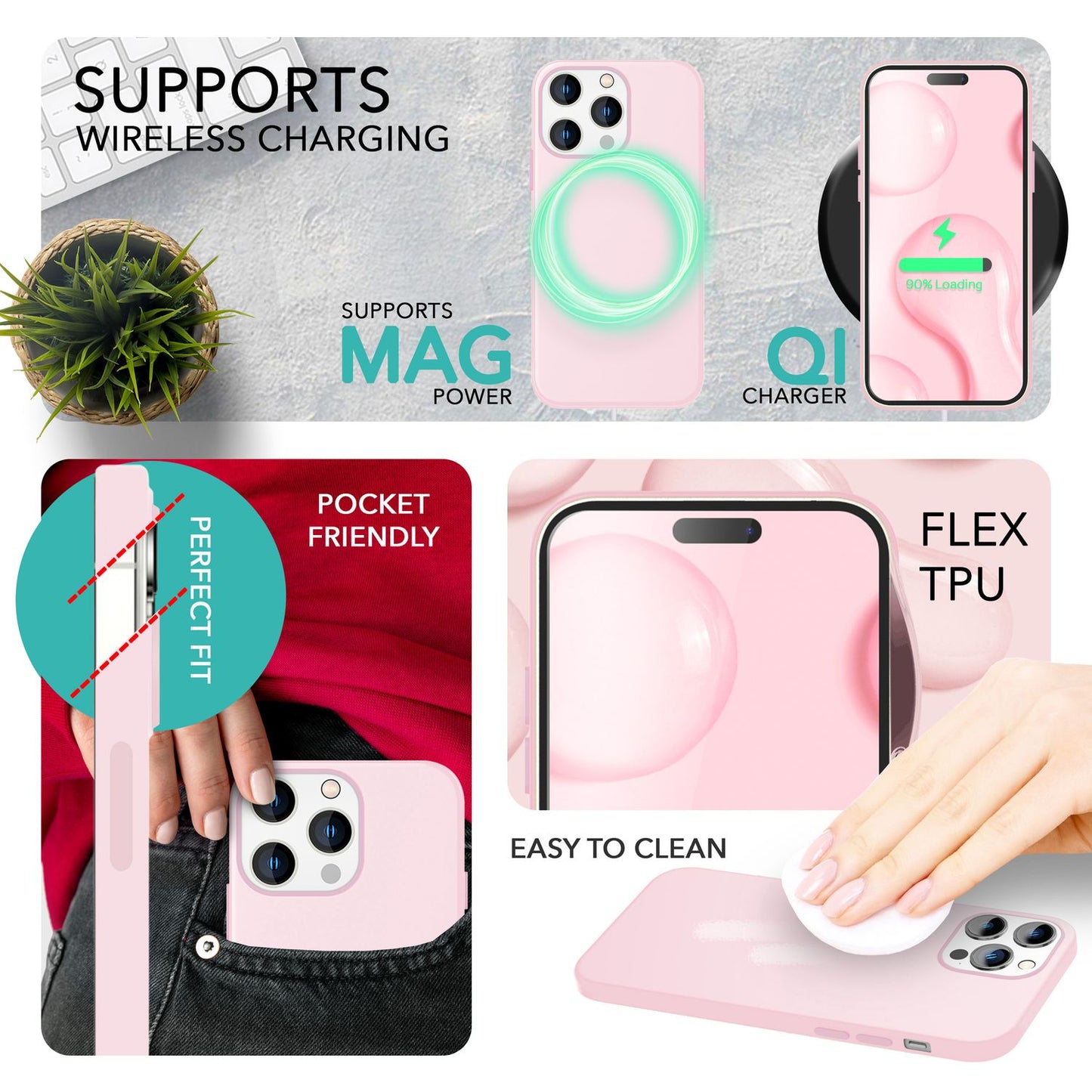 NALIA Magnet Silikonhülle für iPhone 14 Pro Max – MagSafe kompatibel & Liquid Silicone – SLIQ (Soft-Touch Schutz & Mikrofaser Innen) – Marke aus Berlin