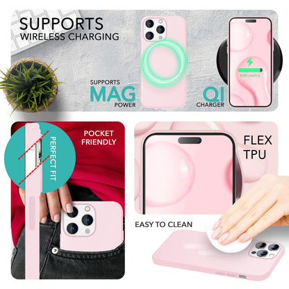 NALIA Magnet Silikonhülle für iPhone 14 Pro Max – MagSafe kompatibel & Liquid Silicone – SLIQ (Soft-Touch Schutz & Mikrofaser Innen) – Marke aus Berlin