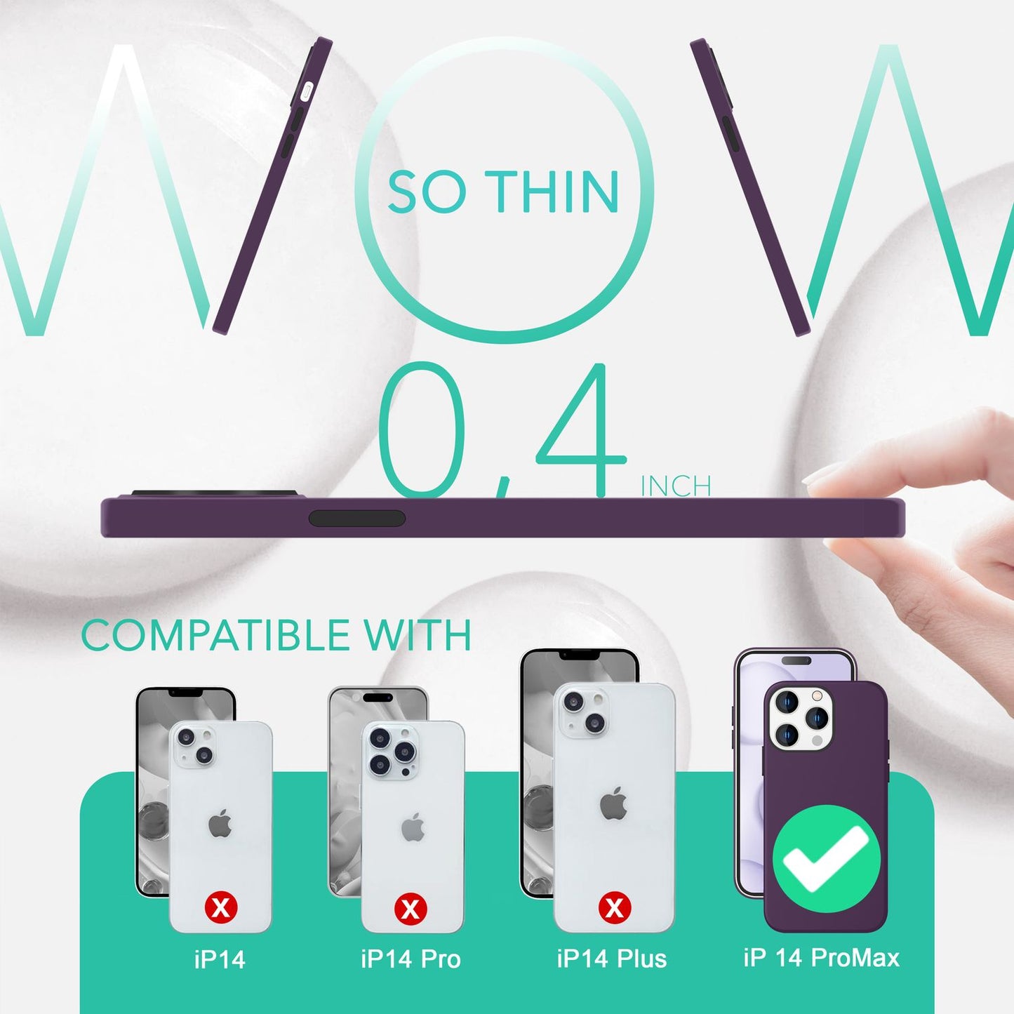 NALIA Magnet Silikonhülle für iPhone 14 Pro Max – MagSafe kompatibel & Liquid Silicone – SLIQ (Soft-Touch Schutz & Mikrofaser Innen) – Marke aus Berlin