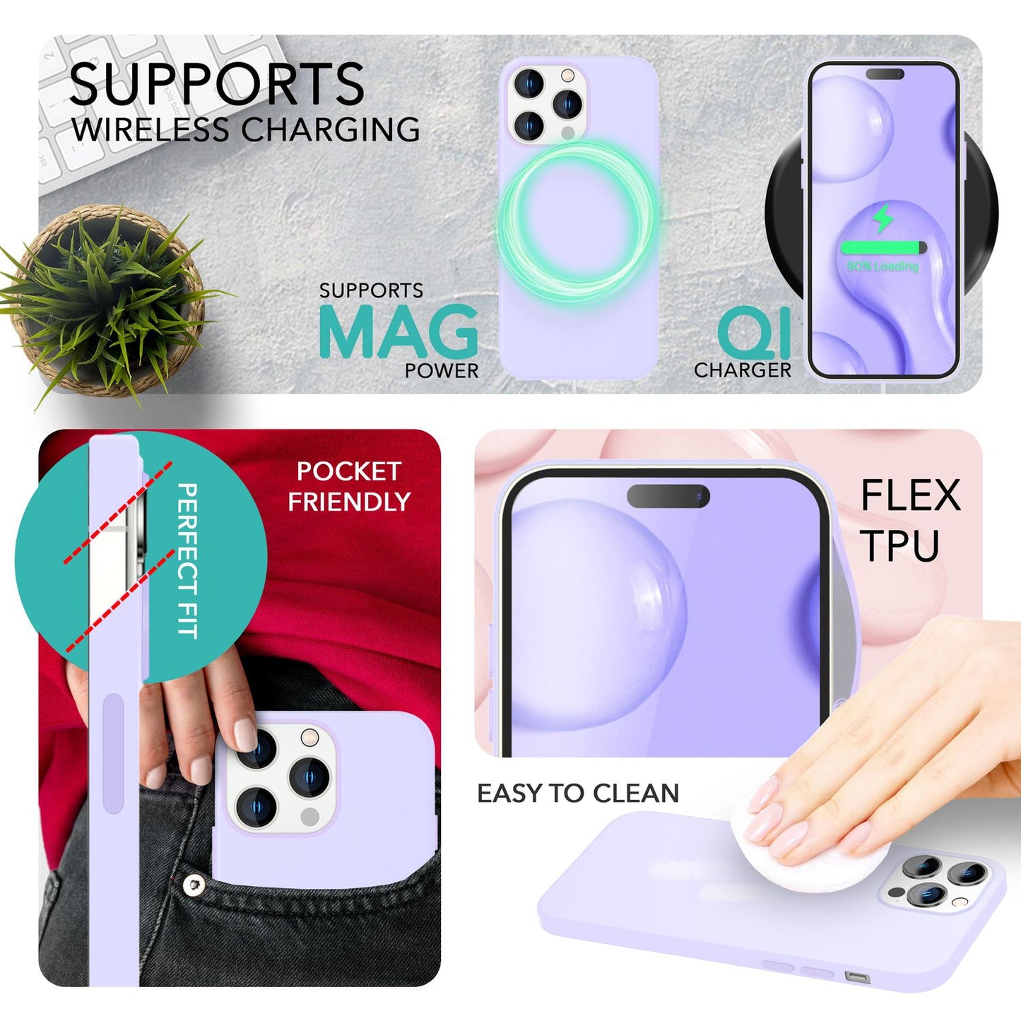 NALIA Magnet Silikonhülle für iPhone 14 Pro Max – MagSafe kompatibel & Liquid Silicone – SLIQ (Soft-Touch Schutz & Mikrofaser Innen) – Marke aus Berlin