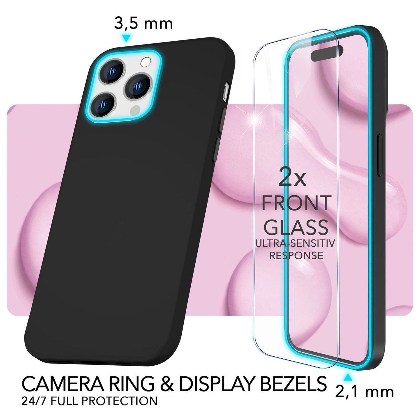 NALIA Magnet Silikonhülle für iPhone 14 Pro Max – MagSafe kompatibel & Liquid Silicone – SLIQ (Soft-Touch Schutz & Mikrofaser Innen) – Marke aus Berlin