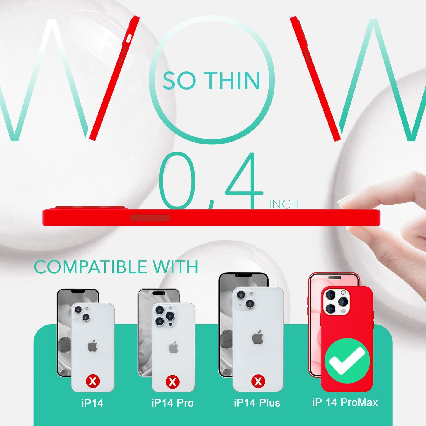 NALIA Magnet Silikonhülle für iPhone 14 Pro Max – MagSafe kompatibel & Liquid Silicone – SLIQ (Soft-Touch Schutz & Mikrofaser Innen) – Marke aus Berlin