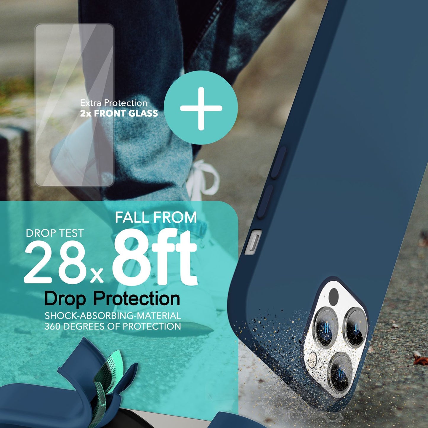 NALIA Magnet Silikonhülle für iPhone 14 Pro Max – MagSafe kompatibel & Liquid Silicone – SLIQ (Soft-Touch Schutz & Mikrofaser Innen) – Marke aus Berlin