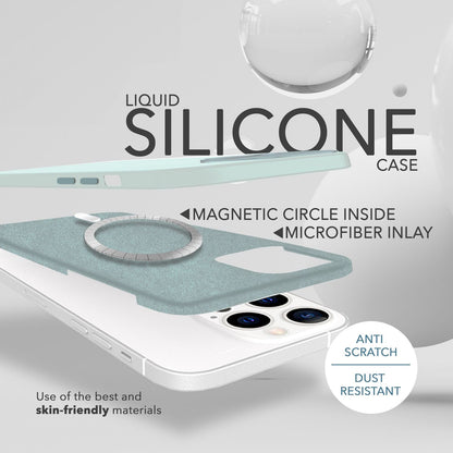 NALIA Magnet Silikonhülle für iPhone 14 Pro Max – MagSafe kompatibel & Liquid Silicone – SLIQ (Soft-Touch Schutz & Mikrofaser Innen) – Marke aus Berlin