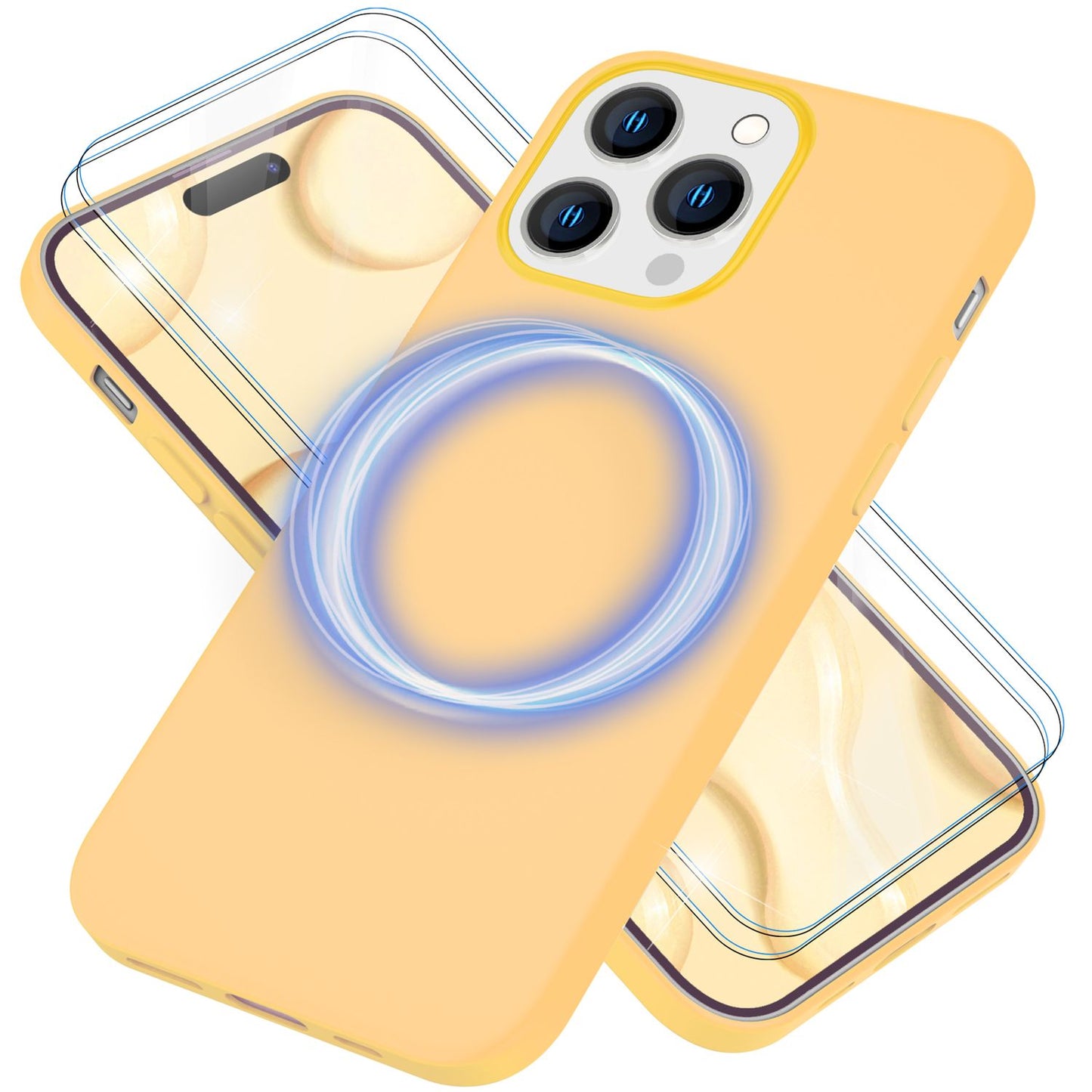 NALIA Magnet Silikonhülle für iPhone 14 Pro Max – MagSafe kompatibel & Liquid Silicone – SLIQ (Soft-Touch Schutz & Mikrofaser Innen) – Marke aus Berlin