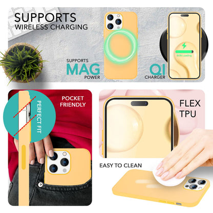 NALIA Magnet Silikonhülle für iPhone 14 Pro Max – MagSafe kompatibel & Liquid Silicone – SLIQ (Soft-Touch Schutz & Mikrofaser Innen) – Marke aus Berlin