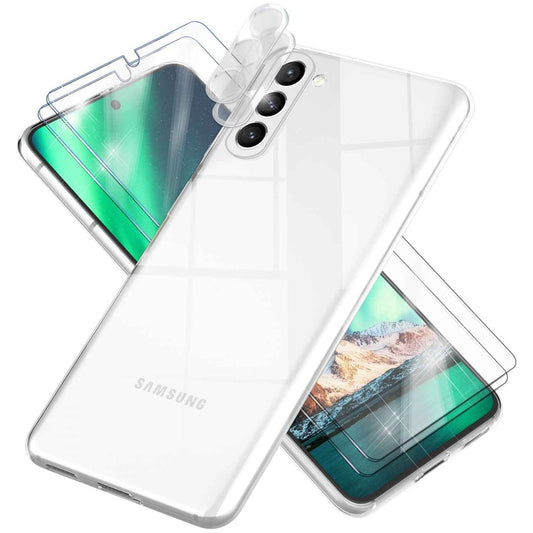 NALIA Transparente Silikonhülle für Samsung Galaxy S23 – Anti-Gelb & Rutschfest – GLAZE (Handyhülle Kristallklar, Schlank & Stoßfest) – Marke aus Berlin