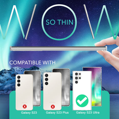 NALIA Transparente Silikonhülle für Samsung Galaxy S23 Ultra – Anti-Gelb & Rutschfest – GLAZE (Handyhülle Kristallklar, Schlank & Stoßfest) – Marke aus Berlin