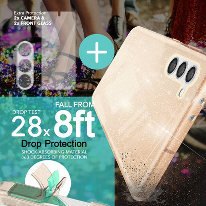 NALIA Glitzerhülle für Samsung Galaxy S23 – Funkelndes Silikon Case – DAZZLIN (Transparent & Stoßfest) – Marke aus Berlin