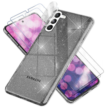 NALIA Glitzerhülle für Samsung Galaxy S23 Plus – Funkelndes Silikon Case – DAZZLIN (Transparent & Stoßfest) – Marke aus Berlin
