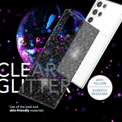 NALIA Glitzerhülle für Samsung Galaxy S23 Ultra – Funkelndes Silikon Case – DAZZLIN (Transparent & Stoßfest) – Marke aus Berlin
