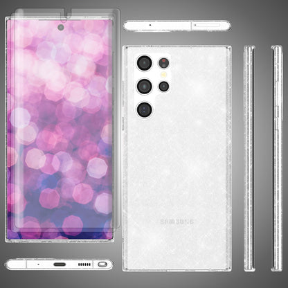 NALIA Glitzerhülle für Samsung Galaxy S23 Ultra – Funkelndes Silikon Case – DAZZLIN (Transparent & Stoßfest) – Marke aus Berlin
