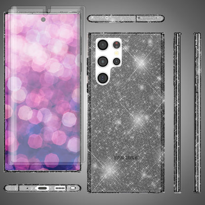 NALIA Glitzerhülle für Samsung Galaxy S23 Ultra – Funkelndes Silikon Case – DAZZLIN (Transparent & Stoßfest) – Marke aus Berlin