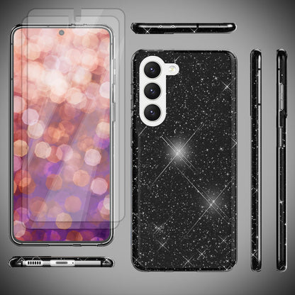 NALIA Glitzerhülle für Samsung Galaxy S23 Plus – Funkelnder Glitzer-Look & Grip – SHINEPOP (Silikon Case) – Marke aus Berlin