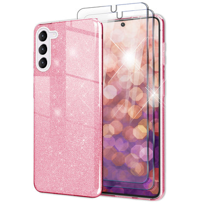 NALIA Glitzerhülle für Samsung Galaxy S23 Plus – Funkelnder Glitzer-Look & Grip – SHINEPOP (Silikon Case) – Marke aus Berlin