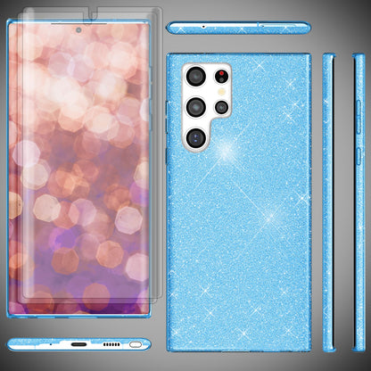 NALIA Glitzerhülle für Samsung Galaxy S23 Ultra – Funkelnder Glitzer-Look & Grip – SHINEPOP (Silikon Case) – Marke aus Berlin
