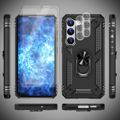 NALIA Panzerhülle für Samsung Galaxy S23 Plus – Ring-Ständer 360° & Magnet-Halterung Kompatibel – RINGDEFEND (Stoßfestes Outdoor Case) – Marke aus Berlin