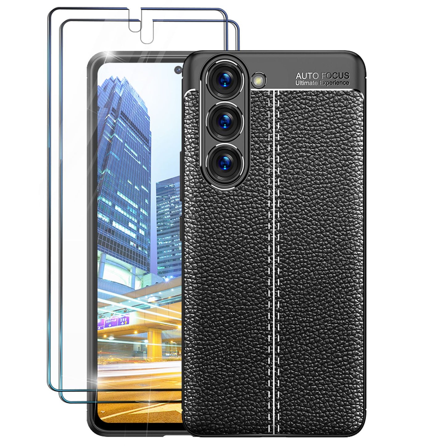 NALIA Leder-Optik Silikon Case für Samsung Galaxy S23 Plus – Griffig & Matt – BARRON Handyhülle (Anti-Fingerprint, Stoßfest & Robust) – Marke aus Berlin