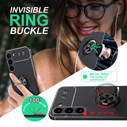 NALIA Ringhülle für Samsung Galaxy S23 Plus – Ring-Ständer 360° & für Magnet-Halter – GRIP360 (Mattiertes Silikon Case) – Marke aus Berlin