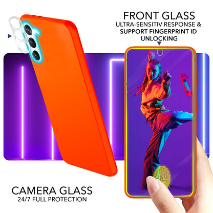 NALIA Neon Silikonhülle für Samsung Galaxy S23 – Soft-Touch & Signal-Neon – NEONSHOCK (Matte Schutzhülle) – Marke aus Berlin