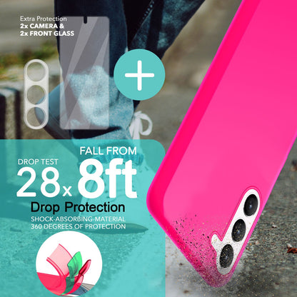 NALIA Neon Silikonhülle für Samsung Galaxy S23 – Soft-Touch & Signal-Neon – NEONSHOCK (Matte Schutzhülle) – Marke aus Berlin