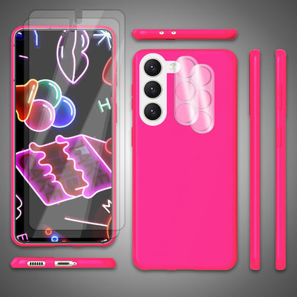NALIA Neon Silikonhülle für Samsung Galaxy S23 – Soft-Touch & Signal-Neon – NEONSHOCK (Matte Schutzhülle) – Marke aus Berlin