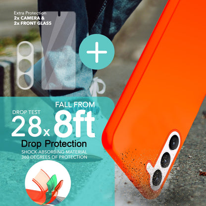 NALIA Neon Silikonhülle für Samsung Galaxy S23 Plus – Soft-Touch & Signal-Neon – NEONSHOCK (Matte Schutzhülle) – Marke aus Berlin