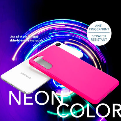 NALIA Neon Silikonhülle für Samsung Galaxy S23 Plus – Soft-Touch & Signal-Neon – NEONSHOCK (Matte Schutzhülle) – Marke aus Berlin