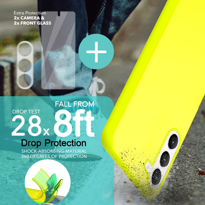 NALIA Neon Silikonhülle für Samsung Galaxy S23 Plus – Soft-Touch & Signal-Neon – NEONSHOCK (Matte Schutzhülle) – Marke aus Berlin