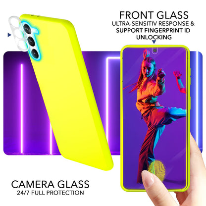 NALIA Neon Silikonhülle für Samsung Galaxy S23 Plus – Soft-Touch & Signal-Neon – NEONSHOCK (Matte Schutzhülle) – Marke aus Berlin