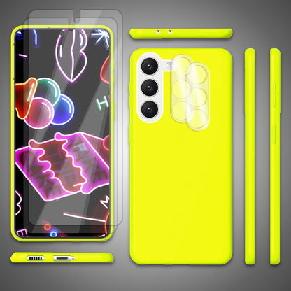 NALIA Neon Silikonhülle für Samsung Galaxy S23 Plus – Soft-Touch & Signal-Neon – NEONSHOCK (Matte Schutzhülle) – Marke aus Berlin