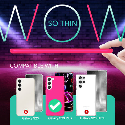 NALIA Neon Silikonhülle für Samsung Galaxy S23 Plus – Soft-Touch & Signal-Neon – NEONSHOCK (Matte Schutzhülle) – Marke aus Berlin