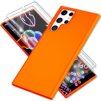 NALIA Neon Silikonhülle für Samsung Galaxy S23 Ultra – Soft-Touch & Signal-Neon – NEONSHOCK (Matte Schutzhülle) – Marke aus Berlin