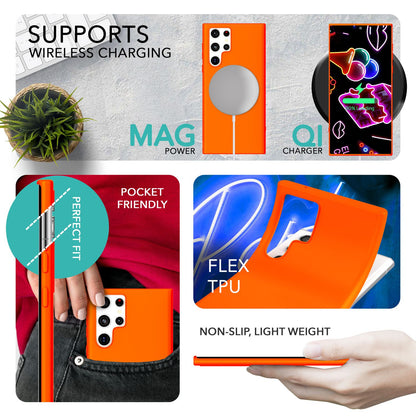 NALIA Neon Silikonhülle für Samsung Galaxy S23 Ultra – Soft-Touch & Signal-Neon – NEONSHOCK (Matte Schutzhülle) – Marke aus Berlin