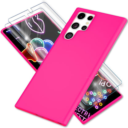 NALIA Neon Silikonhülle für Samsung Galaxy S23 Ultra – Soft-Touch & Signal-Neon – NEONSHOCK (Matte Schutzhülle) – Marke aus Berlin