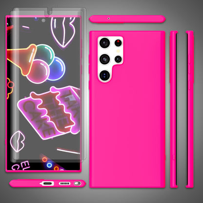NALIA Neon Silikonhülle für Samsung Galaxy S23 Ultra – Soft-Touch & Signal-Neon – NEONSHOCK (Matte Schutzhülle) – Marke aus Berlin