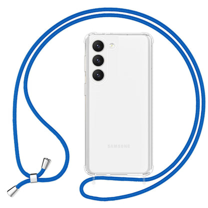 NALIA Handykette für Samsung Galaxy S23 – Transparentes Hybrid-Case & Band – HANGIT PRO (Anti-Gelb Rückseite & Verstellbar) – Marke aus Berlin