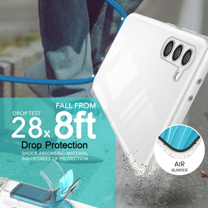 NALIA Handykette für Samsung Galaxy S23 – Transparentes Hybrid-Case & Band – HANGIT PRO (Anti-Gelb Rückseite & Verstellbar) – Marke aus Berlin