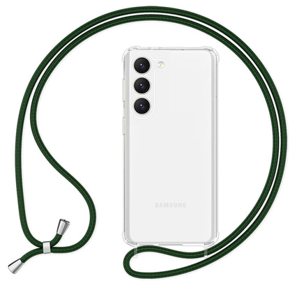 NALIA Handykette für Samsung Galaxy S23 – Transparentes Hybrid-Case & Band – HANGIT PRO (Anti-Gelb Rückseite & Verstellbar) – Marke aus Berlin