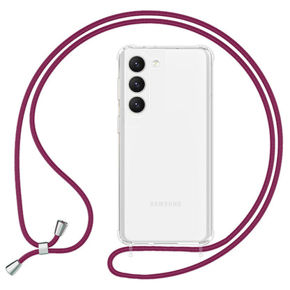 NALIA Handykette für Samsung Galaxy S23 – Transparentes Hybrid-Case & Band – HANGIT PRO (Anti-Gelb Rückseite & Verstellbar) – Marke aus Berlin