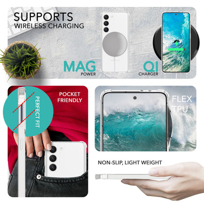 NALIA Handykette für Samsung Galaxy S23 Plus – Transparentes Hybrid-Case & Band – HANGIT PRO (Anti-Gelb Rückseite & Verstellbar) – Marke aus Berlin
