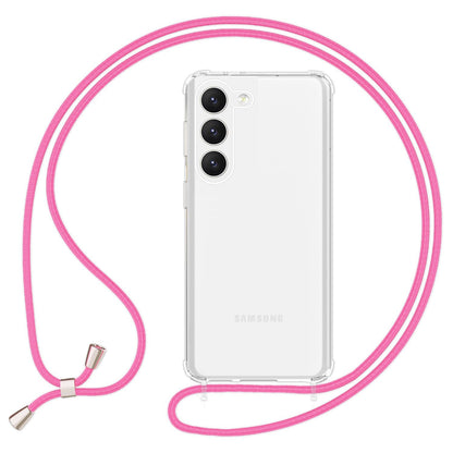 NALIA Handykette für Samsung Galaxy S23 Plus – Transparentes Hybrid-Case & Band – HANGIT PRO (Anti-Gelb Rückseite & Verstellbar) – Marke aus Berlin
