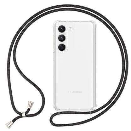 NALIA Handykette für Samsung Galaxy S23 Plus – Transparentes Hybrid-Case & Band – HANGIT PRO (Anti-Gelb Rückseite & Verstellbar) – Marke aus Berlin