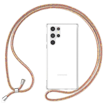 NALIA Handykette für Samsung Galaxy S23 Ultra – Transparentes Hybrid-Case & Band – HANGIT PRO (Anti-Gelb Rückseite & Verstellbar) – Marke aus Berlin