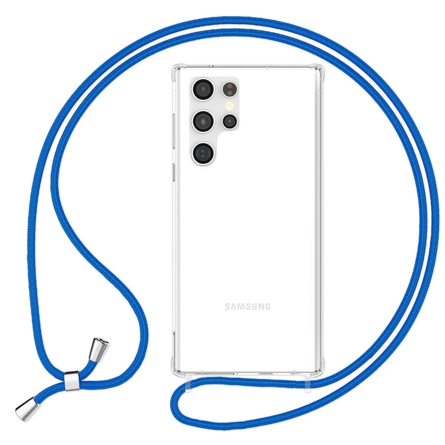 NALIA Handykette für Samsung Galaxy S23 Ultra – Transparentes Hybrid-Case & Band – HANGIT PRO (Anti-Gelb Rückseite & Verstellbar) – Marke aus Berlin