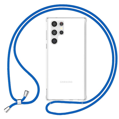 NALIA Handykette für Samsung Galaxy S23 Ultra – Transparentes Hybrid-Case & Band – HANGIT PRO (Anti-Gelb Rückseite & Verstellbar) – Marke aus Berlin