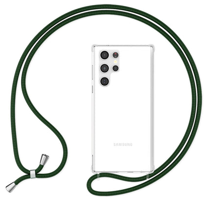 NALIA Handykette für Samsung Galaxy S23 Ultra – Transparentes Hybrid-Case & Band – HANGIT PRO (Anti-Gelb Rückseite & Verstellbar) – Marke aus Berlin