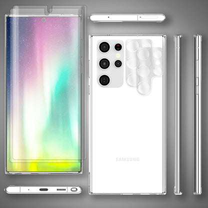 NALIA Transparente Hülle für Samsung Galaxy S23 Ultra – Anti-Gelb & Stoßfest – BLYSS (Rückseite in Glas-Optik) – Marke aus Berlin