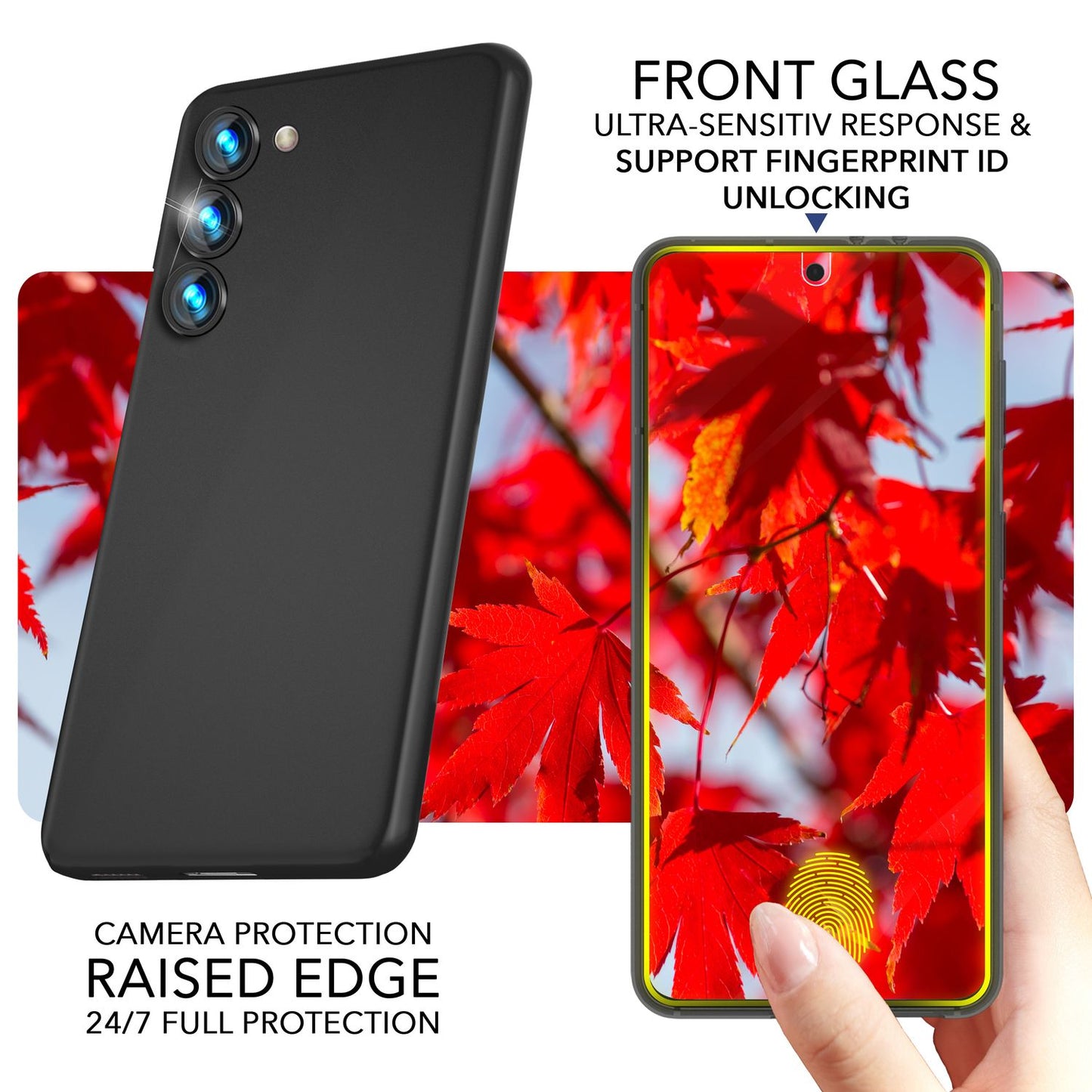 NALIA Ultra Slim Hardcase für Samsung Galaxy S23 – Matt & 0.3mm Dünn – PHANTOM (Dünnes Cover & Kamera-Vollschutz) – Marke aus Berlin