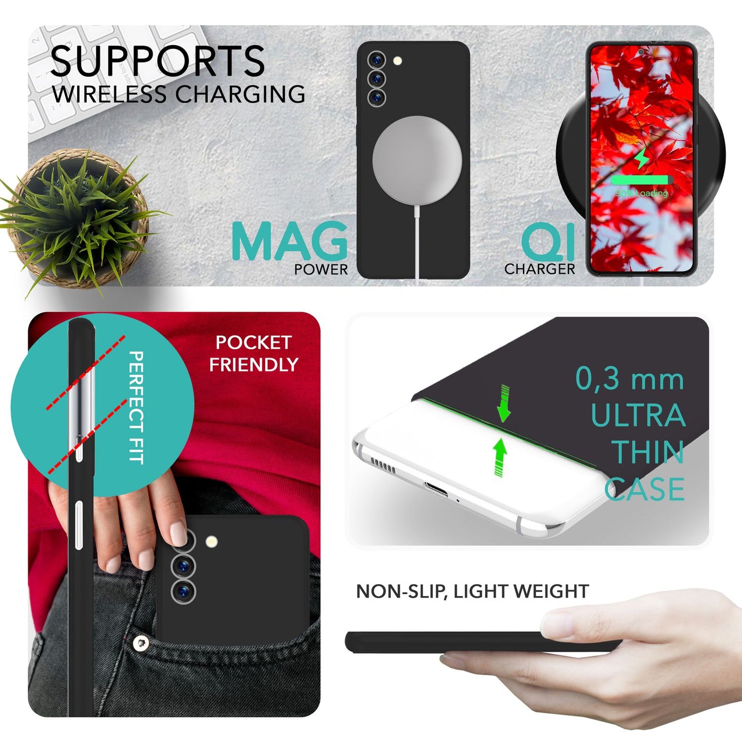 NALIA Ultra Slim Hardcase für Samsung Galaxy S23 – Matt & 0.3mm Dünn – PHANTOM (Dünnes Cover & Kamera-Vollschutz) – Marke aus Berlin